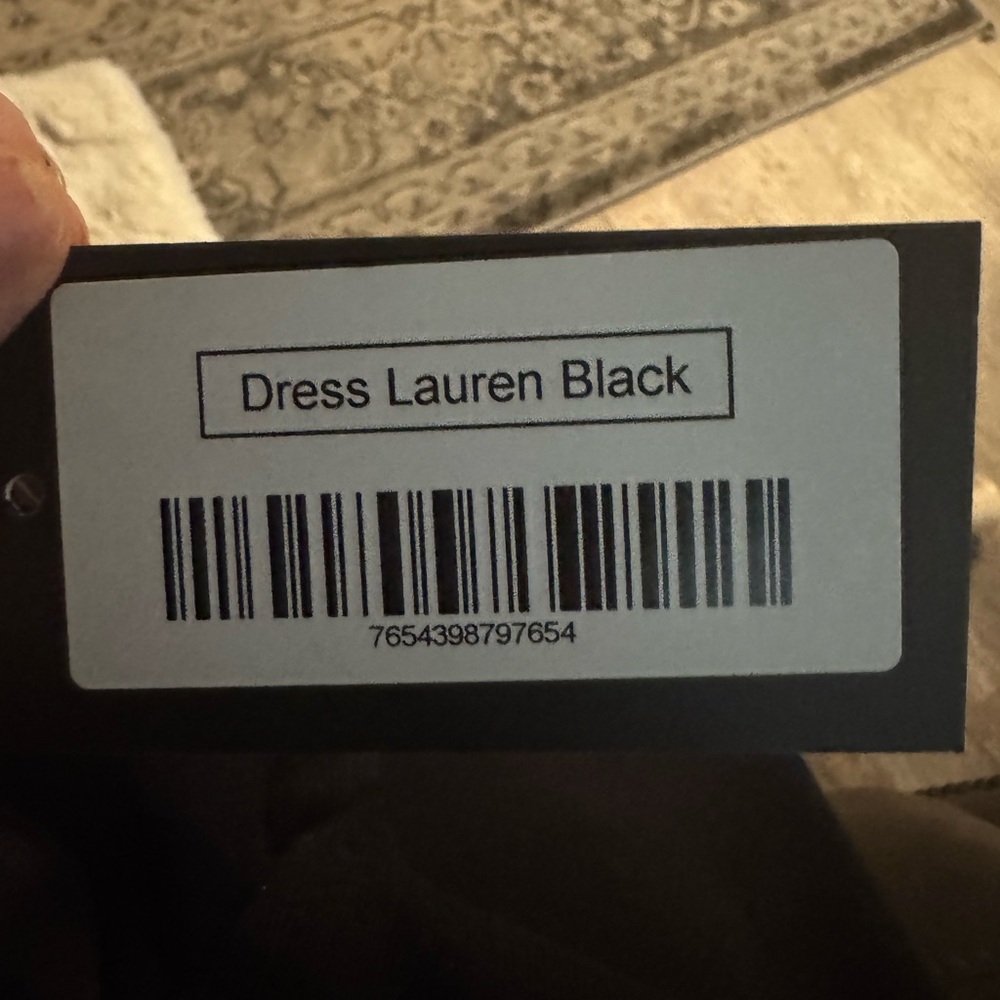 Lauren Black Long Sleeve Women's Dress - Picture 9 of 10